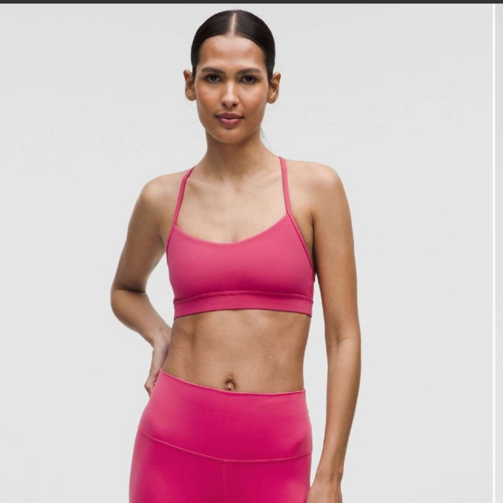 lululemon Flow Y Pink Sports Bra